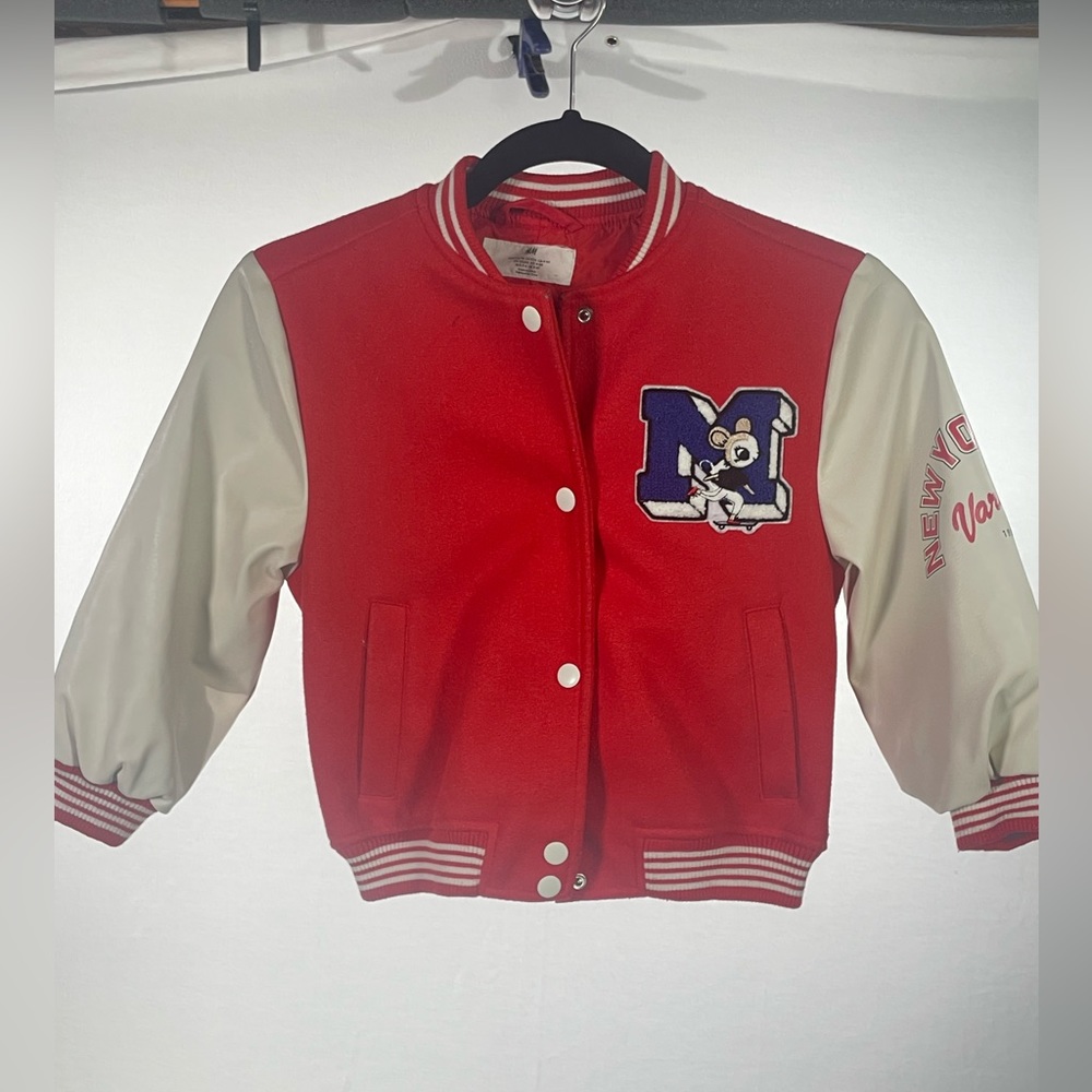 50% off kids bundle 3+ items! H&M retro varsity jacket